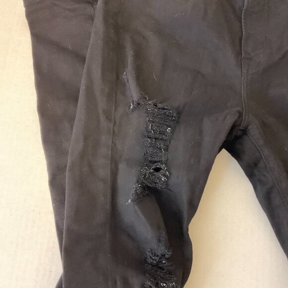 Good American Good Legs Jeans 8/29 Black Distressed Destroyed - Picture 5 of 10